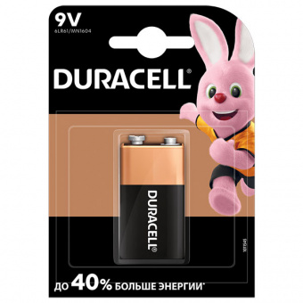 Элементы питания DURACELL 6LR61 крона 1BL (1/10)