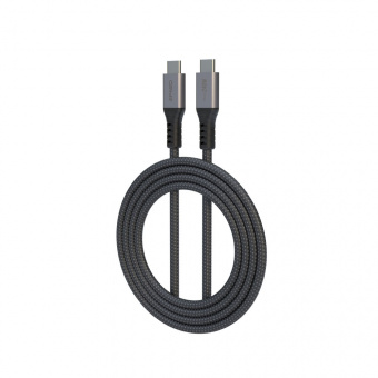 Кабель EPILSO EPD-C1020, USB-С вилка - USB-C вилка,  1 м, 240Вт, чёрный (E-Marker, 40 Гбит/с) (1/100)
