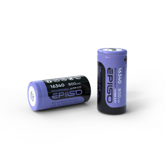 Аккумулятор EPILSO 16340  800mAh 3.7V 1pcs/bulk без защиты (1/50/600)