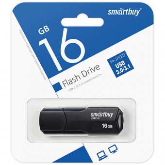 USB3.0 флеш-накопитель SmartBuy 16GB Clue Black (1/10) 