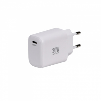 Зарядное устройство USB EPILSO EPD-PA200 30Вт GaN (USB-C) белый (1/50)