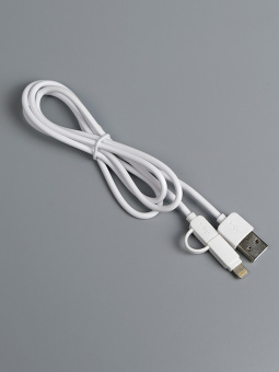 Кабель HAVIT HV-CB610X USB2.0 A вилка - micro USB вилка + переходник Lightning, длина 1 м, white (1/100)