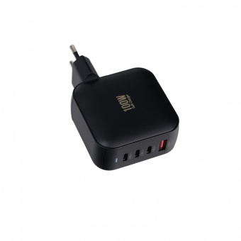 Зарядное устройство USB EPILSO EPD-PA230 100Вт GaN (USB-C x3, USB-A) чёрный (1/40)