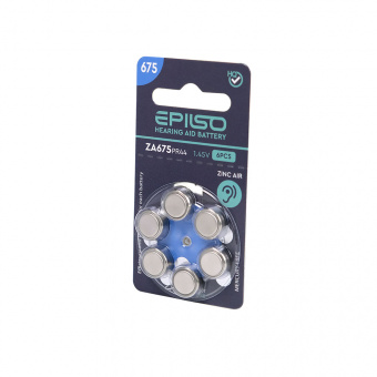 Элементы питания EPILSO ZA675 (PR44) 6BC 1.45V воздушно-цинковые (6/60/600/3000)