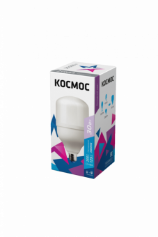 Лампы светодиодные КОСМОС, HW, 30w, E27, 6500K, яркий (1/50)
