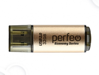 USB2.0 флеш-накопитель PERFEO 32GB E04 Gold economy series (1/10)