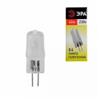 Лампы галогенная ЭРА G4-JCD-40W-230V-Fr (1/100)