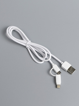 Кабель HAVIT HV-CB610X USB2.0 A вилка - micro USB вилка + переходник Lightning, длина 1 м, white (1/100)