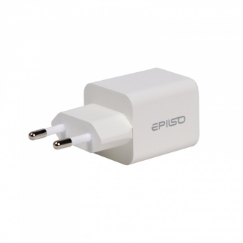 Зарядное устройство USB EPILSO EPD-PA210 30Вт GaN (USB-C, USB-A) белый (1/50)