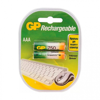 Аккумулятор GP-AAA  750mAh 2BL (2/28/224)