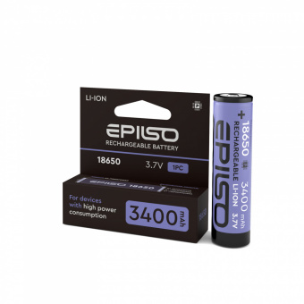 Аккумулятор EPILSO 18650 3400mAh 3.7V 1pcs/box с защитой (1/20/160)