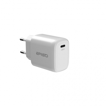 Зарядное устройство USB EPILSO EPD-PA200 30Вт GaN (USB-C) белый (1/50)