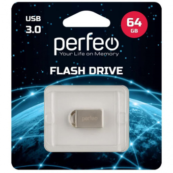 USB3.0 флеш-накопитель PERFEO 64GB M11 Metal Series (1/10)