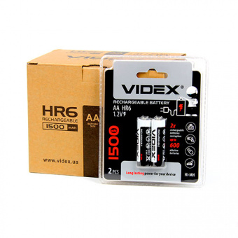 Аккумулятор VIDEX HR6/AA 1500mAh 2BL (2/20/200)