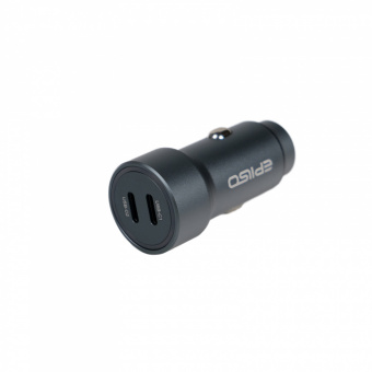 Зарядное устройство USB EPILSO EPD-CA105 60Вт авто (USB-C x2) серый (1/100)
