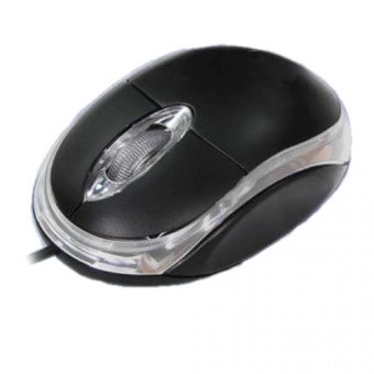 Мышь проводная PERFEO PF-010 USB GLOW черная COLOR BOX (PF-010-CB) (1/10)