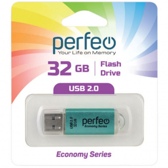 USB2.0 флеш-накопитель PERFEO 32GB E01 Green economy series (1/10)