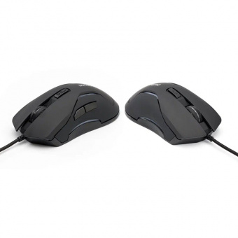 Мышь проводная PERFEO PF_B4884 "STATUS", 6 кн, USB, чёрн, GAME DESIGN, 4 цв. подсветка, 1000-1600-3200-6400 DPI, чёрный (1/60)