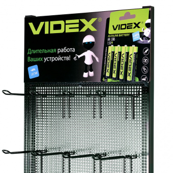 Стойка для батареек VIDEX (190х42 см) чёрная