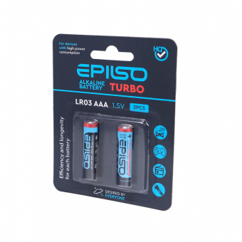 Элементы питания EPILSO  LR03/AAA 2 Blister Card 1.5V TURBO (20/360)