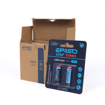 Элементы питания EPILSO  LR03/AAA 2 Blister Card 1.5V TURBO (20/360)