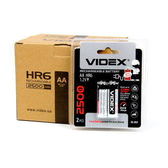 Аккумулятор VIDEX HR6/AA 2500mAh 2BL (LSD, низк. саморазряд) (2/20/200)
