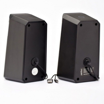 Колонки 2.0 PERFEO PF_B3376, "DISCO" USB, мощность 2х3 Вт (RMS), RGB подсветка 7 режимов, черный (1/10)