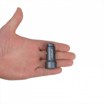 Зарядное устройство USB EPILSO EPD-CA105 60Вт авто (USB-C x2) серый (1/100)