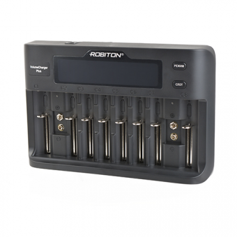 Зарядное устройство  ROBITON VolumeCharger Plus (пустое, под 1-8хАА,ААА, АААА,C,D, дисплей...) (1/12)