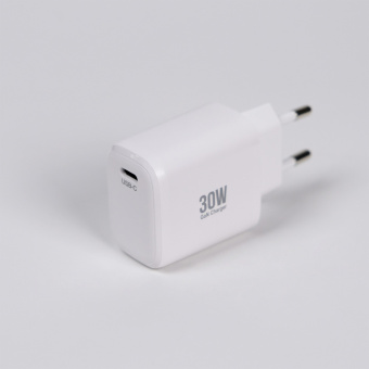 Зарядное устройство USB EPILSO EPD-PA200 30Вт GaN (USB-C) белый (1/50)