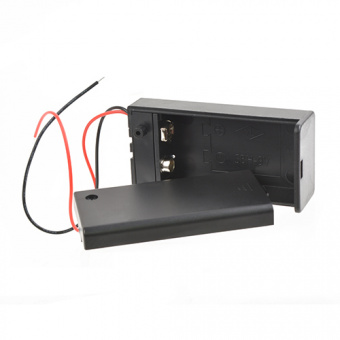 Отсек для элементов питания  ROBITON Bh1x9V/switch с выключателем и двумя проводами PK1 (1/40)