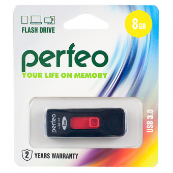 USB3.0 флеш-накопитель PERFEO 8GB S05 Black (1/10)