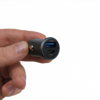 Зарядное устройство USB EPILSO EPD-CA100 38Вт авто (USB-C, USB-A) серый (1/100)