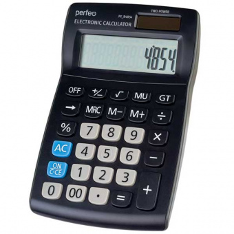Калькулятор PERFEO PF_B4854, 12-разр., бухгалтерский, чёрный, GT (1/20)