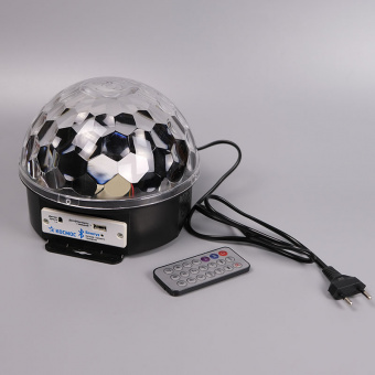 Фонарь КОСМОС KOCNL-EL145_music Диско-лампа с MP3 (светильник, , 220В работа от сети, , пластик, пульт ДУ)  (1/20)