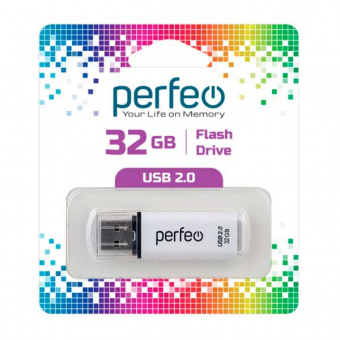 USB2.0 флеш-накопитель PERFEO 32GB C13 White (1/10)