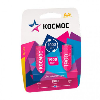 Аккумулятор КОСМОС-AA 1900 mAh 2BL (2/24)