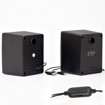 Колонки 2.0 PERFEO PF_A4438, "SHINE" USB, мощность 2х3 Вт (RMS), RGB подсветка 7 режимов, черный (1/50)