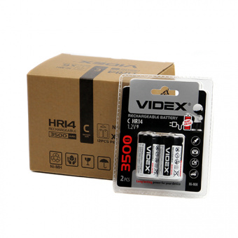 Аккумулятор VIDEX HR14/C 3500mAh 2BL (LSD, низк. саморазряд) (2/12/96)