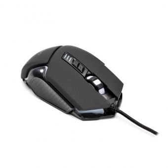 Мышь проводная PERFEO PF_B4889 "ACTIVE", 3 кн, DPI 1000-1600-3200-6400, 4 цв. подсветка, чёрный (1/60)