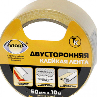 Лента AVIORA двустор. клейкая 50мм*10м на ТК основе (1/36)