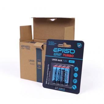 Элементы питания EPILSO  LR03/AAA 4 Blister Card 1.5V TURBO (40/720)