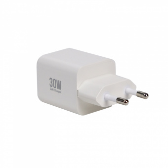 Зарядное устройство USB EPILSO EPD-PA210 30Вт GaN (USB-C, USB-A) белый (1/50)