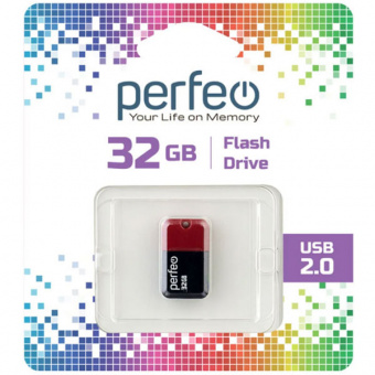 USB2.0 флеш-накопитель PERFEO 32GB M04 Red (1/10)