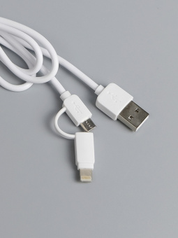 Кабель HAVIT HV-CB610X USB2.0 A вилка - micro USB вилка + переходник Lightning, длина 1 м, white (1/100)