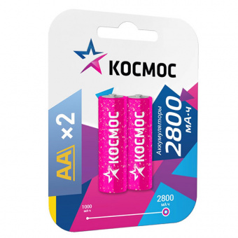 Аккумулятор КОСМОС-AA 2800 mAh 2BL (2/24)