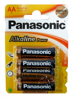 Элементы питания PANASONIC LR6 4BL Alkaline power (48/240)
