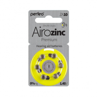 Элементы питания PERFEO для слух.аппар. ZA10 6BL Airozinc Premium (6/60/600)