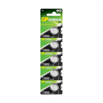Элементы питания GP Lithium CR2032 5BL (5/100)